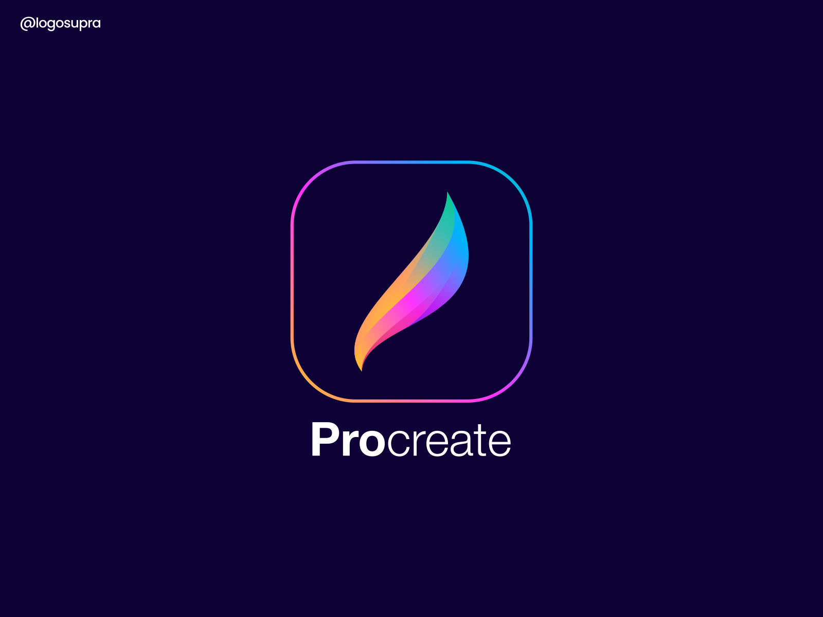 PROcreate (redesign challenge) by Logo Supra on Dribbble