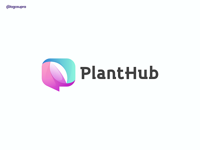 PLANTHUB app brand and identity branding design icon illustration logo minimal vector web