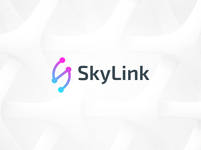 SkyLink app brand and identity branding design icon illustration logo minimal vector web