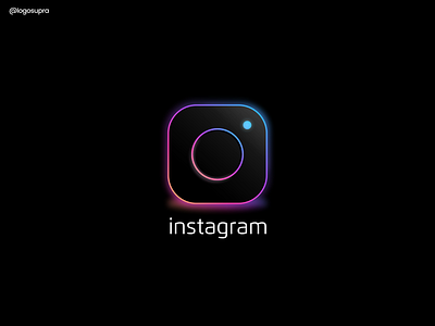 dark instagram app brand and identity branding design icon illustration logo minimal vector web