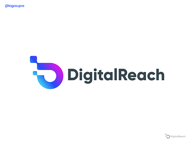 DigitalReach brand and identity branding design icon illustration logo vector