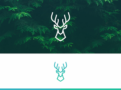 Deer Logo Mark branding design icon illustration logo minimal vector