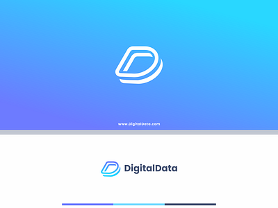 Digital Data brand and identity branding design flat icon illustration logo minimal monogram letter mark monogram logo negativespace typography ui ux vector