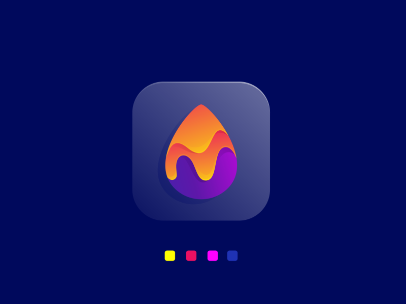 water drop gradient icon by Logo Supra on Dribbble