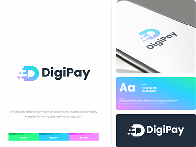 DigiPay app brand and identity branding design icon illustration logo ui vector web