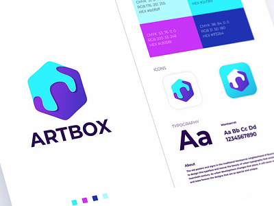 ARTBOX brand and identity branding design icon illustration logo typography ui ux vector