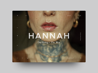 HANNAH design landing page portrait ui uidesign ux webdesign weblayout website