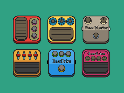 Guitar Pedal icons