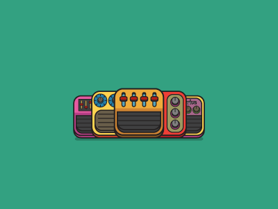 Guitar Pedals Icons 2