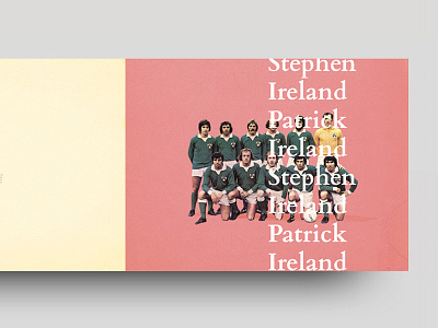 work in progress collage digital collage football ireland retro shadow soccer sport team typography vintage