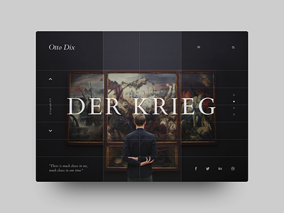 Der Krieg dailyui frame gallery layout museum painting quote war webdesign webdesigner website