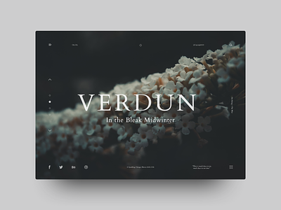 Verdun dailyui dailyuichallenge dropshadow flowers icons menu ui ui ux web webdesign weblayout website website concept