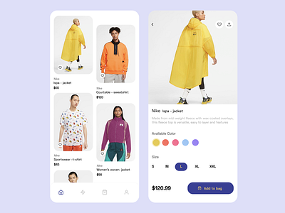 E- commerce clothing app app branding design logo minimal mobile app typography ui ux web