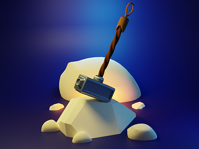 3D Hammer illustration 3d 3d art 3d artist app design graphic design illustration mobile app typography ui ux ux ui