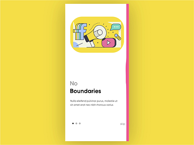 Onboarding animation animation app branding design graphic design illustration minimal mobile app typography vector