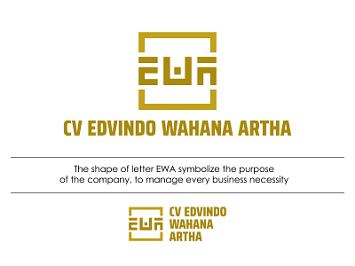 CV Edvindo Wahana Artha Logo (2020) brand identity brand mark business company corporate corporate identity design freelancer gold graphic design initial letter lettermark logo brand logo corporate logo design logo identity logo project logotype luxurious parent