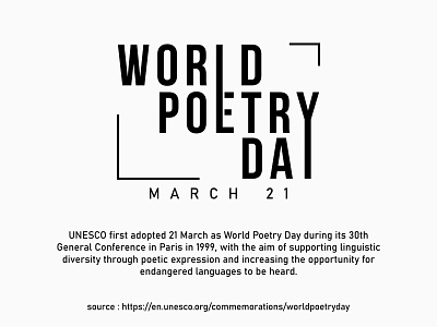 World Poetry Day banner brand design brochure celebrate commemorate design design freelancer freelancer graphic design illustration design international logo design poetry poetry day poster sentence speak word world world poetry day