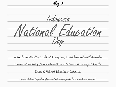 Indonesia National Education Day brand design country day design design freelancer education graphic design illustration illustration design indonesian infographic learn logo design national national education day school study typographic typography