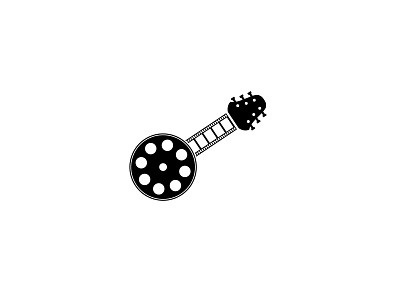 Guitar Film Logo brand identity brand mark cinema corporate identity design freelancer film graphic design guitar instrument logo brand logo corporate logo design logo for sale logo identity movie music musical roll sound voice