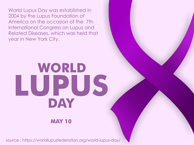 World Lupus Day brand design day design design freelancer disease graphic design illness illustration illustration design infographic international logo design lupus lupus day ribbon sick typographic typography world world lupus day