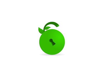 Fruit Padlock Logo brand identity brand mark corporate identity food fruit graphic design key leaf lock logo brand logo corporate logo design logo designer logo for sale logo identity nature padlock secure security vegetarian