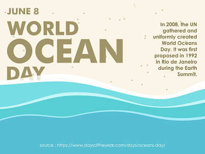 World Ocean Day beach brand design day design garbage graphic design illustration illustration design infographic international logo design logo designer ocean sand sea trash typographic typography world world ocean day