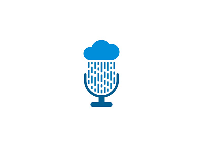 Rainy Podcast Logo brand design brand mark cloud company graphic design illustration design logo corporate logo design logo designer logo for sale logo identity mic podcast program radio rain rainbow rainy rainy day weather