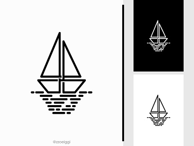 Boat Logo ark boat brand design brand designer design freelancer graphic design line logo design logo designer logo for sale logo idea logo inspiration logo mark minimalist monoline ocean sea ship simple water