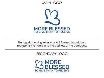 More Blessed Logo (2020) brand design brand designer company corporate gift letter lettermark logo design logo designer logo idea logo inspiration logo mark logo project logotype online project ribbon shop word