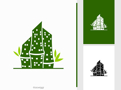 Bambooilding Logo apartment bamboo brand design brand designer building construction green illustraion leaf logo design logo designer logo for sale logo idea logo inspiration logo mark logotype natural nature office tree