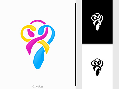 Abstract Ice Cream Logo