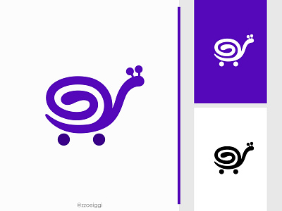 Snail Cart Logo animal app application brand design brand designer cart grocery illustration logo design logo designer logo for sale logo idea logo inspiration logomark logotype market shopping slow snail software