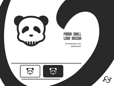 Panda Skull Logo animal bone brand design brand designer face head illustration logo design logo designer logo for sale logo idea logo inspiration logomark logotype mask nature panda skeleton skull wild