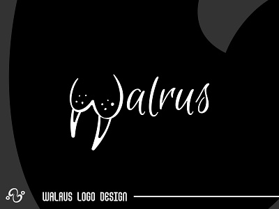 Walrus Logo animal brand design brand designer illustration initial lettermark logo design logo designer logo for sale logo idea logo inspiration logomark logotype seal text typographic typography walrus word wordmark