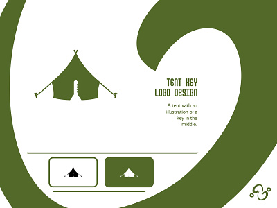 Tent Key Logo brand design brand designer camp camping illustration key keyhole lock logo design logo designer logo for sale logo idea logo inspiration logomark logotype nature secure tent unlock wild