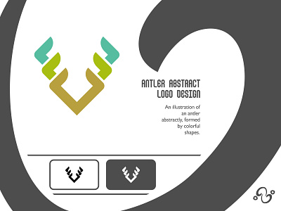 Antler Abstract Logo abstract animal antler brand design brand designer color colorful deer hunt illustration logo design logo designer logo for sale logo idea logo inspiration logomark logotype modern simple wildlife