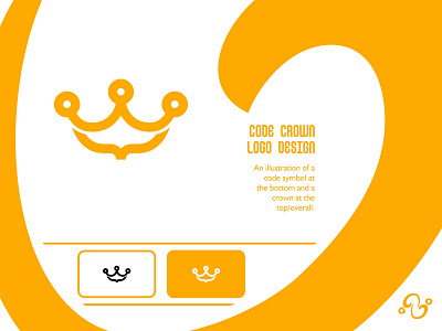Code Crown Logo brand design brand designer code coding crown hacker illustration king logo design logo designer logo for sale logo idea logo inspiration logomark logotype programmer queen royal technology throne