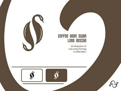 Coffee Bean Swan Logo animal bean beverage bird brand design brand designer cafe coffee drink goose illustration logo design logo designer logo for sale logo idea logo inspiration logomark logotype poultry swan