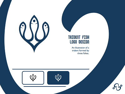 Trident Fish Logo animal brand design brand designer fish illustration logo design logo designer logo for sale logo idea logo inspiration logomark logotype myth neptune ocean poseidon sea trident water weapon