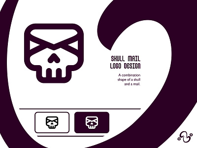 Skull Mail Logo bone brand design brand designer email envelope ghost horror illustration letter logo design logo designer logo for sale logo idea logo inspiration logomark logotype mail post skeleton skull