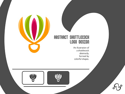 Abstract Shuttlecock Logo