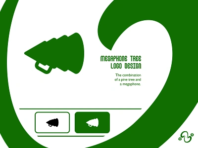 Megaphone Tree Logo brand design brand designer illustration jungle logo design logo designer logo for sale logo idea logo inspiration logomark logotype loudspeaker megaphone nature pine sound speaker tree voice wild