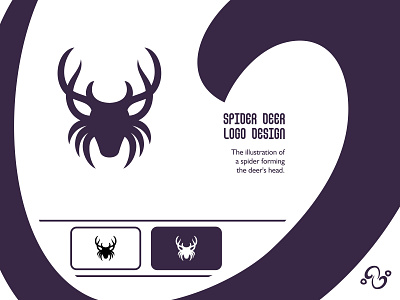 Spider Deer Logo animal brand design brand designer buck deer horn illustration insect logo design logo designer logo for sale logo idea logo inspiration logomark logotype reindeer spider venom wild wildlife