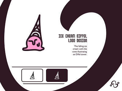 Ice Cream Eiffel Logo