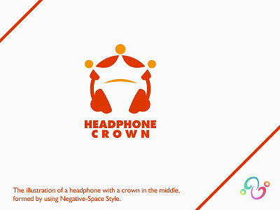 Headphone Crown Logo brand design brand designer crown earphone headphone headset king kingdom listening logo design logo designer logo for sale logo idea logo inspiration logomark logotype music queen throne zzoe iggi