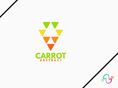 Abstract Carrot Logo abstract brand design brand designer carrot color colorful farm food logo design logo designer logo for sale logo idea logo inspiration logomark logotype modern simple vegan vegetable zzoe iggi