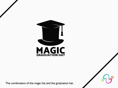 Magic Graduation Hat Logo abracadabra art brand design brand designer graduate graduation hat illusion logo design logo designer logo for sale logo idea logo inspiration logomark logotype magic school trick university zzoe iggi