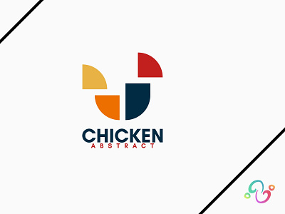 Abstract Chicken Logo