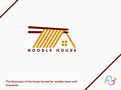 Noodle House Logo brand design brand designer construction food home house logo design logo designer logo for sale logo idea logo inspiration logomark logotype noodle property ramen real estate restaurant yummy zzoe iggi