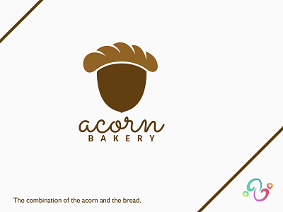 Acorn Bakery Logo acorn bake bakery brand design brand designer bread cake food logo design logo designer logo for sale logo idea logo inspiration logomark logotype nut oak pastry squirrel zzoe iggi